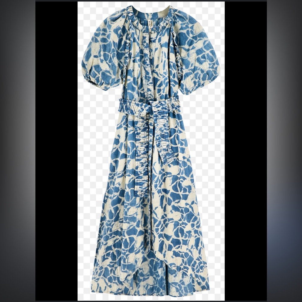 Mirth Blue and White Patterned Dress